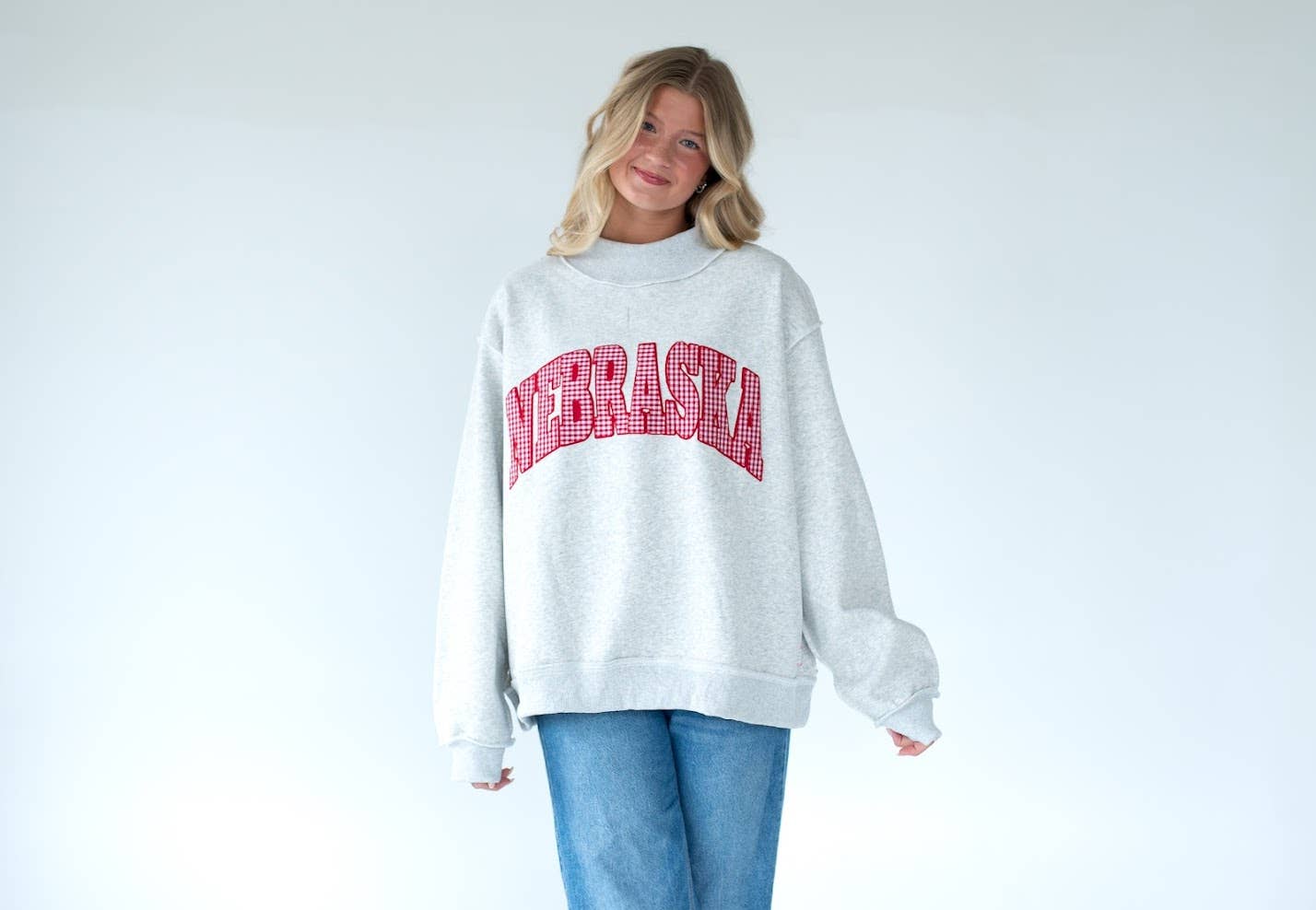 Nebraska Mock Neck Sweatshirt