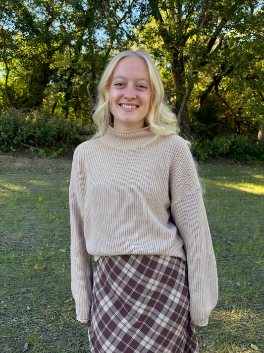 Cozy Ribbed Mock Neck Sweater