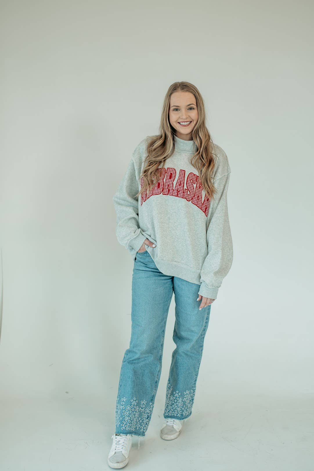 Nebraska Mock Neck Sweatshirt