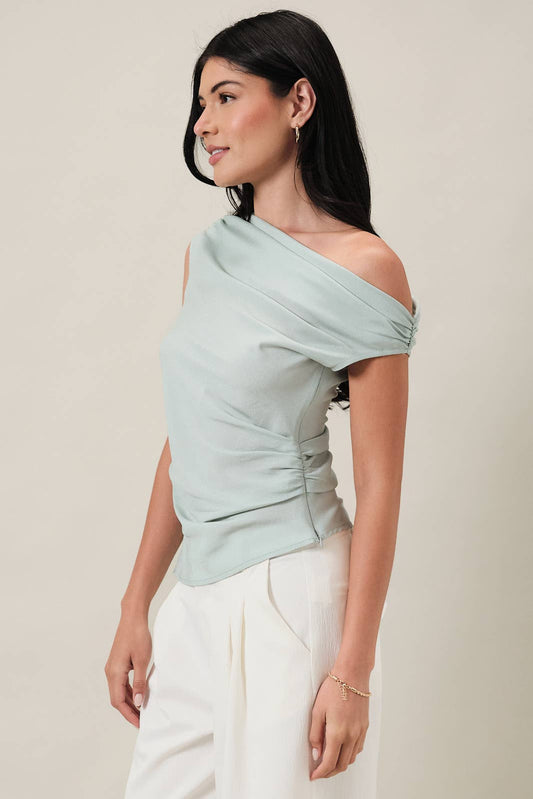 Draped One Shoulder Top