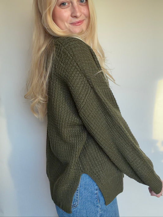 Olive Knit Sweater