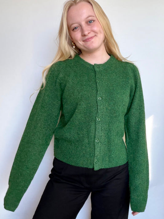 Long Puff Sleeve Cardigan