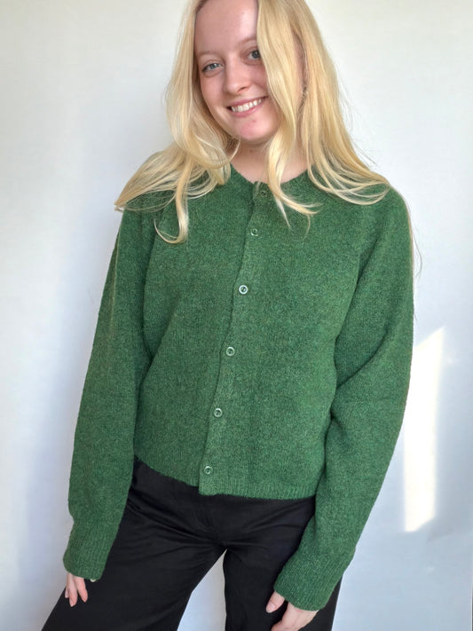 Long Puff Sleeve Cardigan