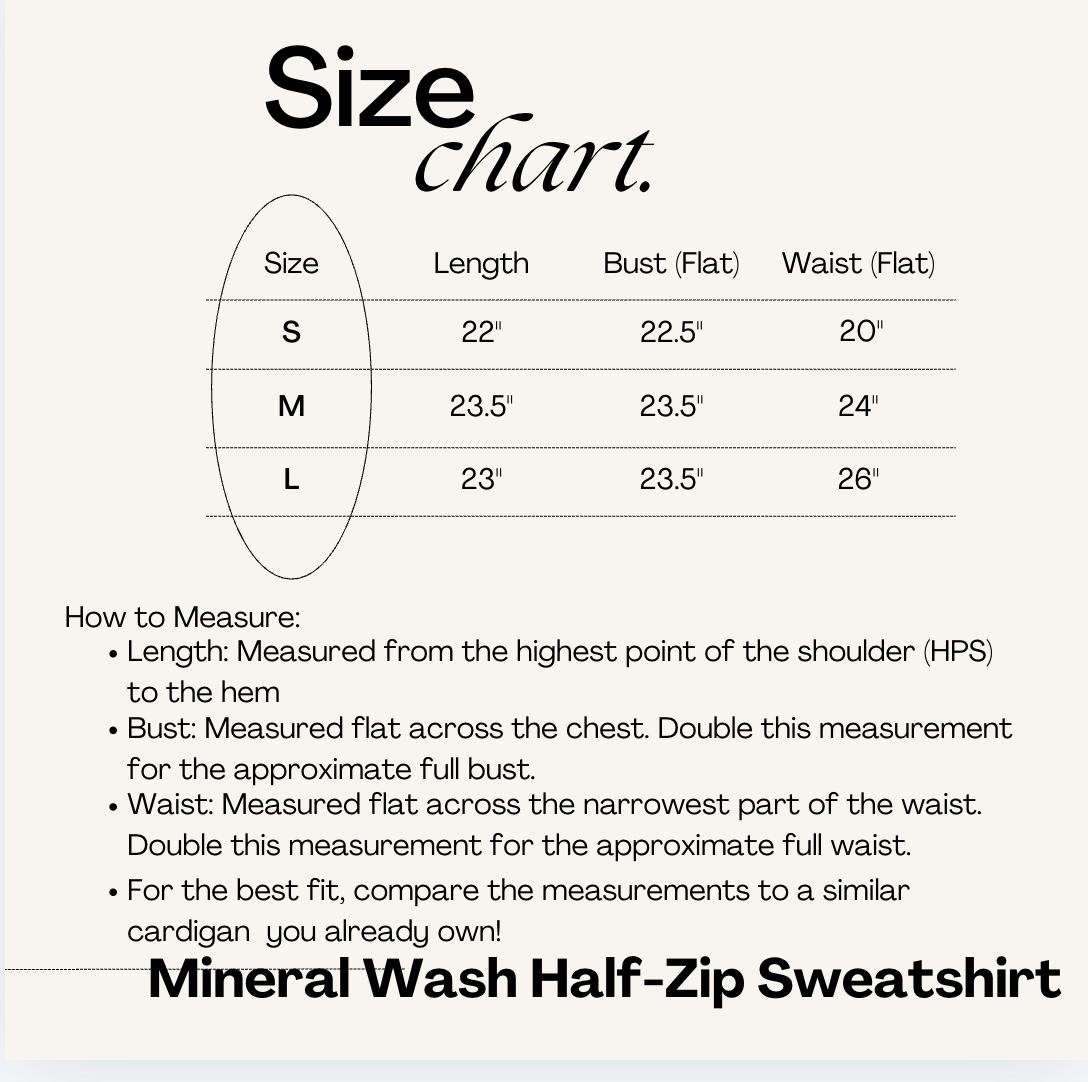 Mineral Wash Half-Zip Sweatshirt